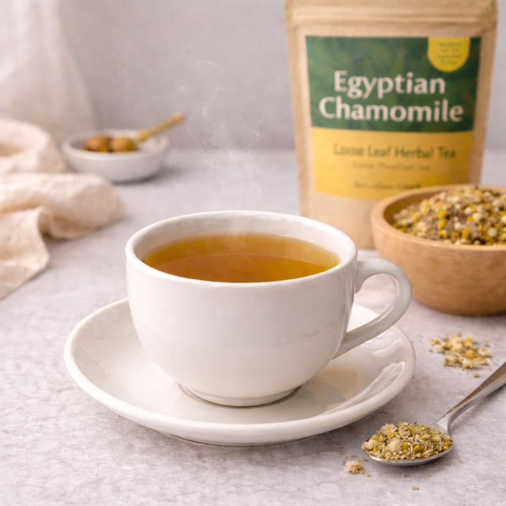Egyptian Chamomile Herbal Loose Leaf Tea - Pure Dried Flowers - Caffeine Free
