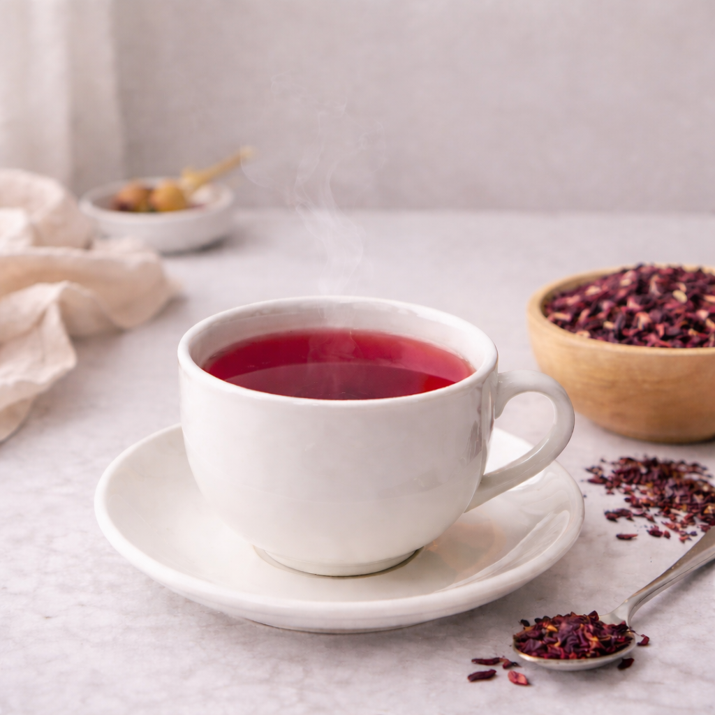 Hibiscus Herbal Loose Leaf Tea - Pure Dried Egyptian Petals - Caffeine Free