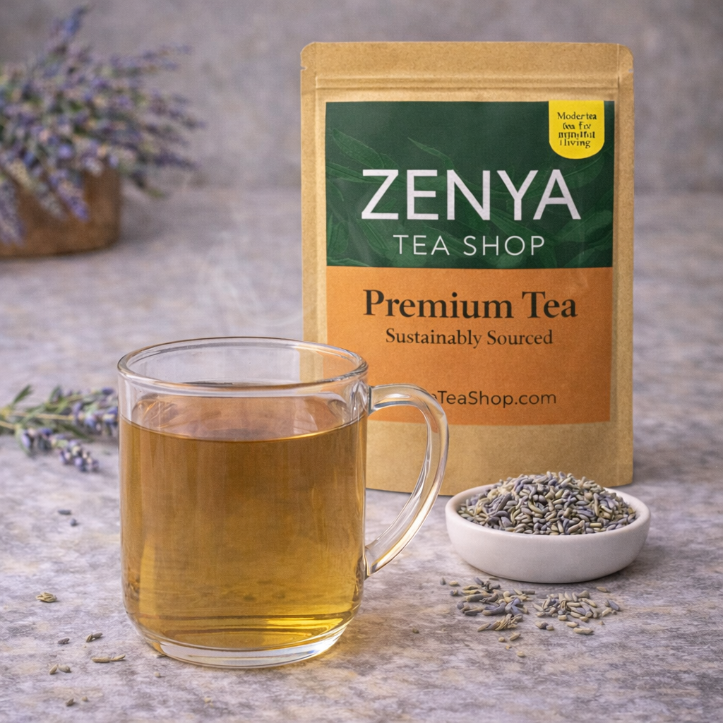 Lavender Super Blue Herbal Loose Leaf Tea - Pure French Lavender Flowers - Fragrant & Calming Floral Tea - Caffeine Free