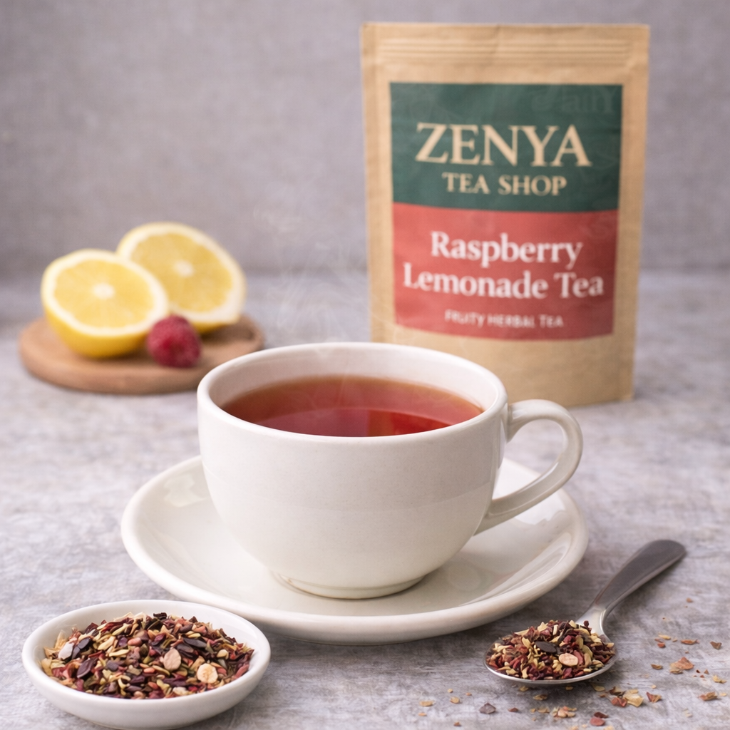 Raspberry Lemonade Fruit Loose Leaf Tea - Refreshing Berry & Citrus Herbal Tea - Caffeine Free