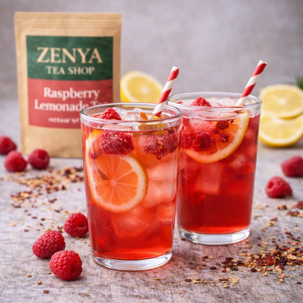 Raspberry Lemonade Fruit Loose Leaf Tea - Refreshing Berry & Citrus Herbal Tea - Caffeine Free