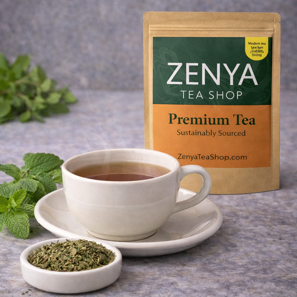 Spearmint Leaves Herbal Loose Leaf Tea - Pure Cut & Sifted Spearmint - Refreshing Minty Flavor - Caffeine Free